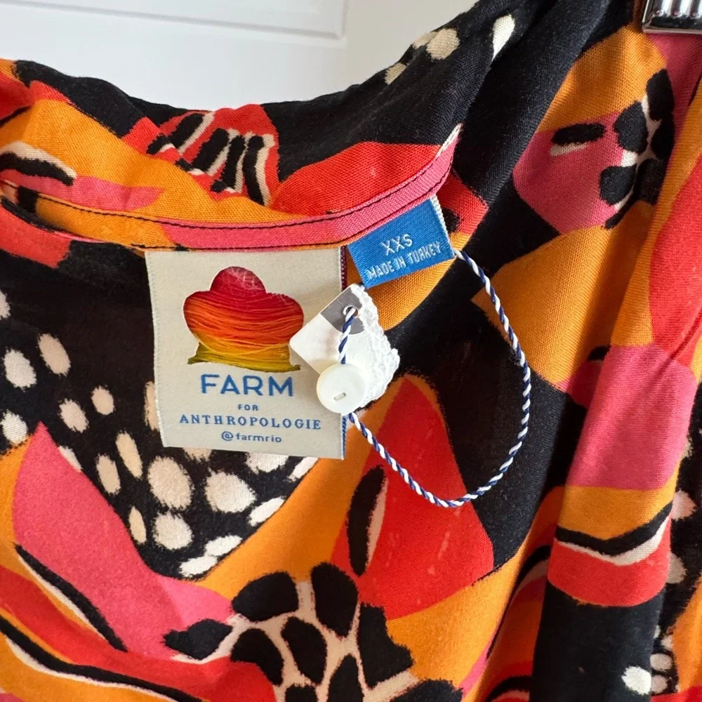 Anthropologie A-Line Skirt - Pink, Orange, Black - Picture 3 of 3